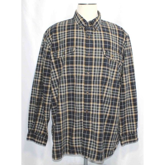 Carhartt Fort Relaxed Fit Long Sleeve‎ Plaid Button Up Shirt 101297-412 Mens 3XL - Picture 1 of 6
